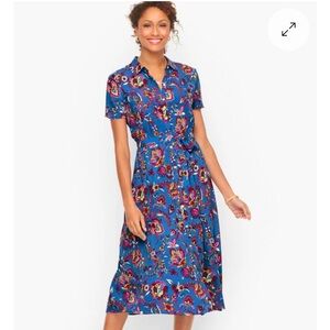 Talbot's Tie Waist Floral Midi Dress, 20W